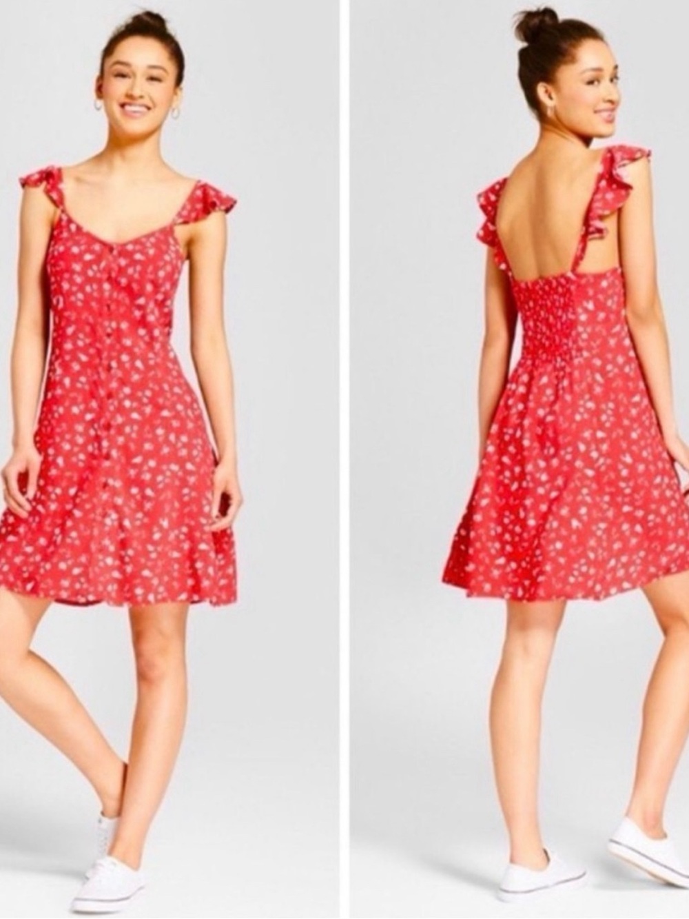 Mossimo Red Floral Dress